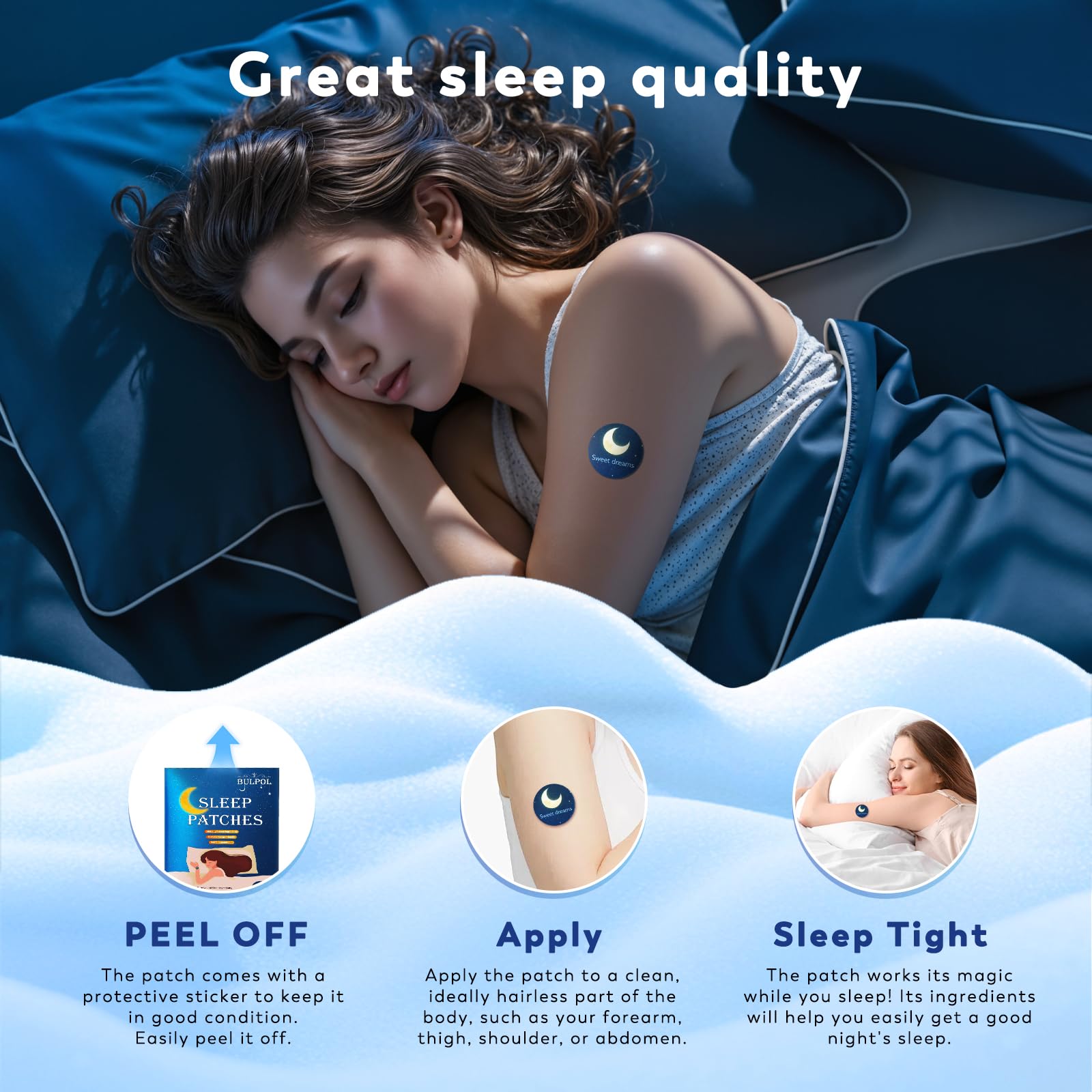 BULPOL Sleep Patches blister pack display highlights 60 patches.