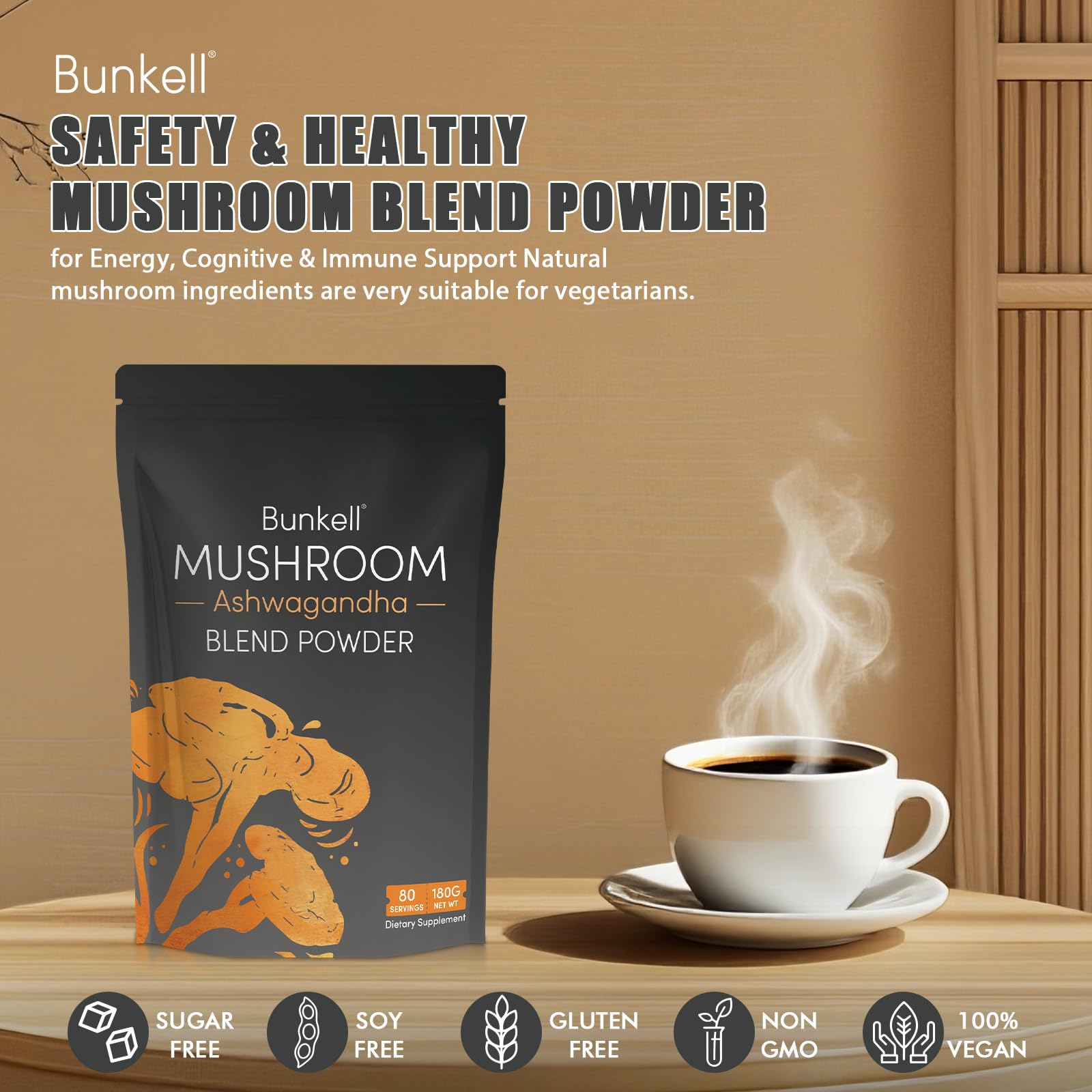 Bunkell resealable pouch emphasizes freshness and portability.