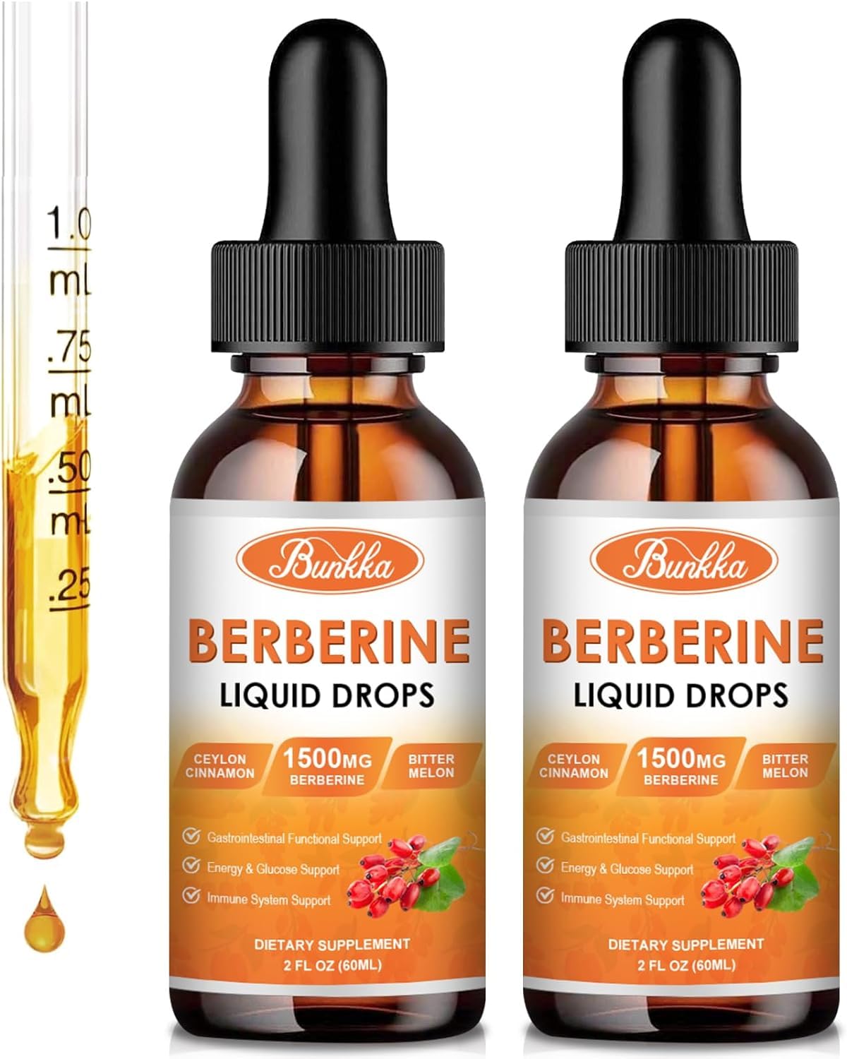 Bunkka Berberine Drops lab-certified seal indicating third-party testing