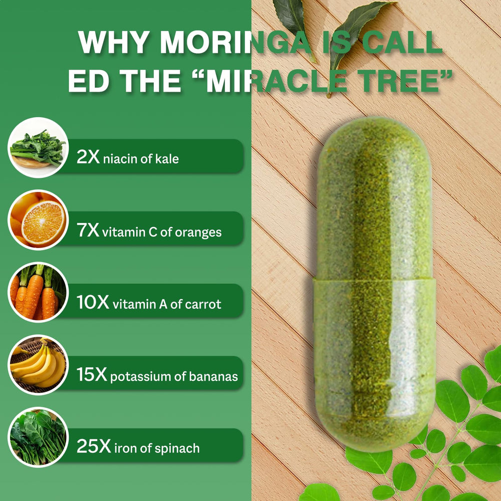Buporai organic moringa leaves closeup as a natural antioxidant source.
