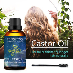 BURIBURI Castor Oil with applicator kit for precise topical application