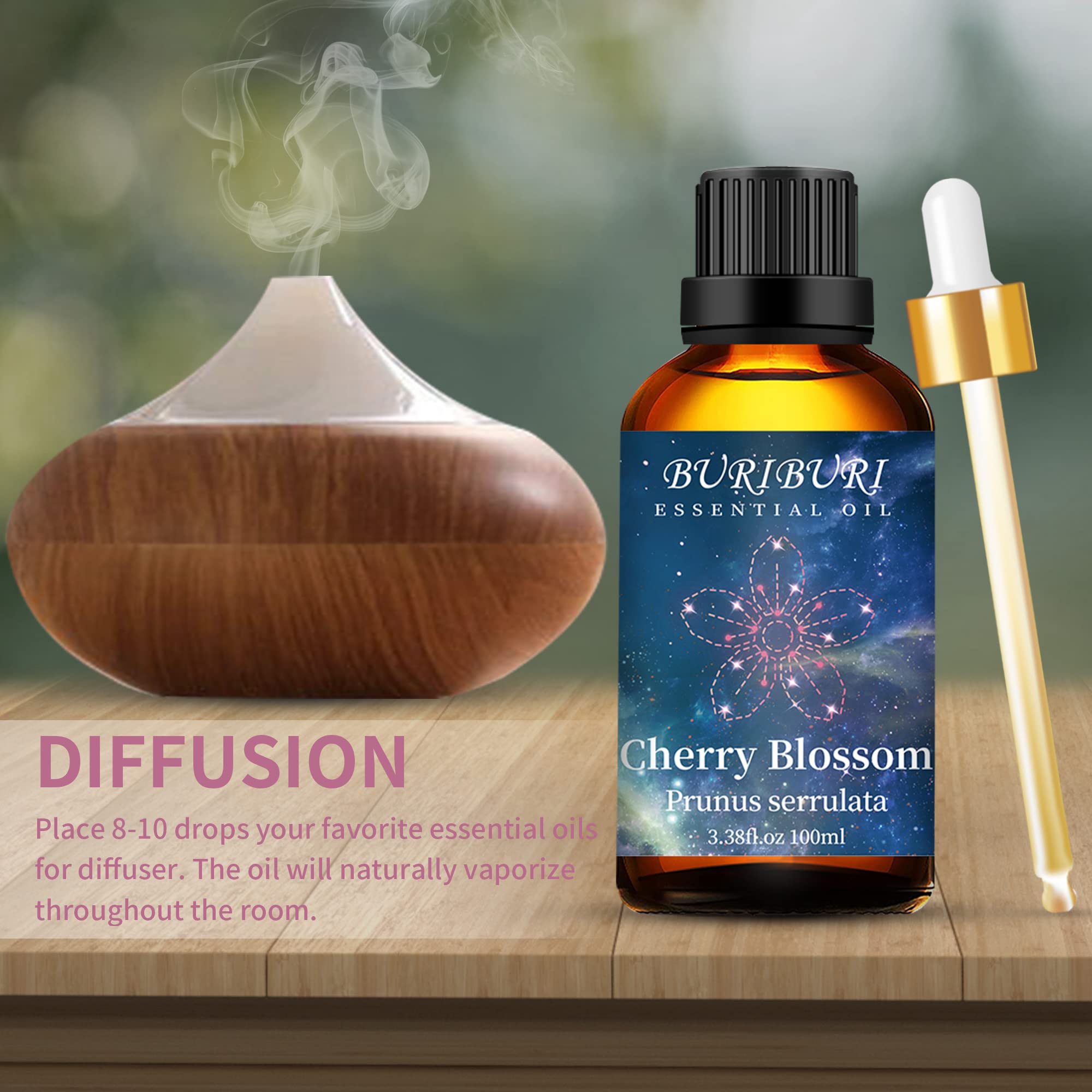 BURIBURI Cherry Blossom oil close-up for DIY soap crafting fragrance
