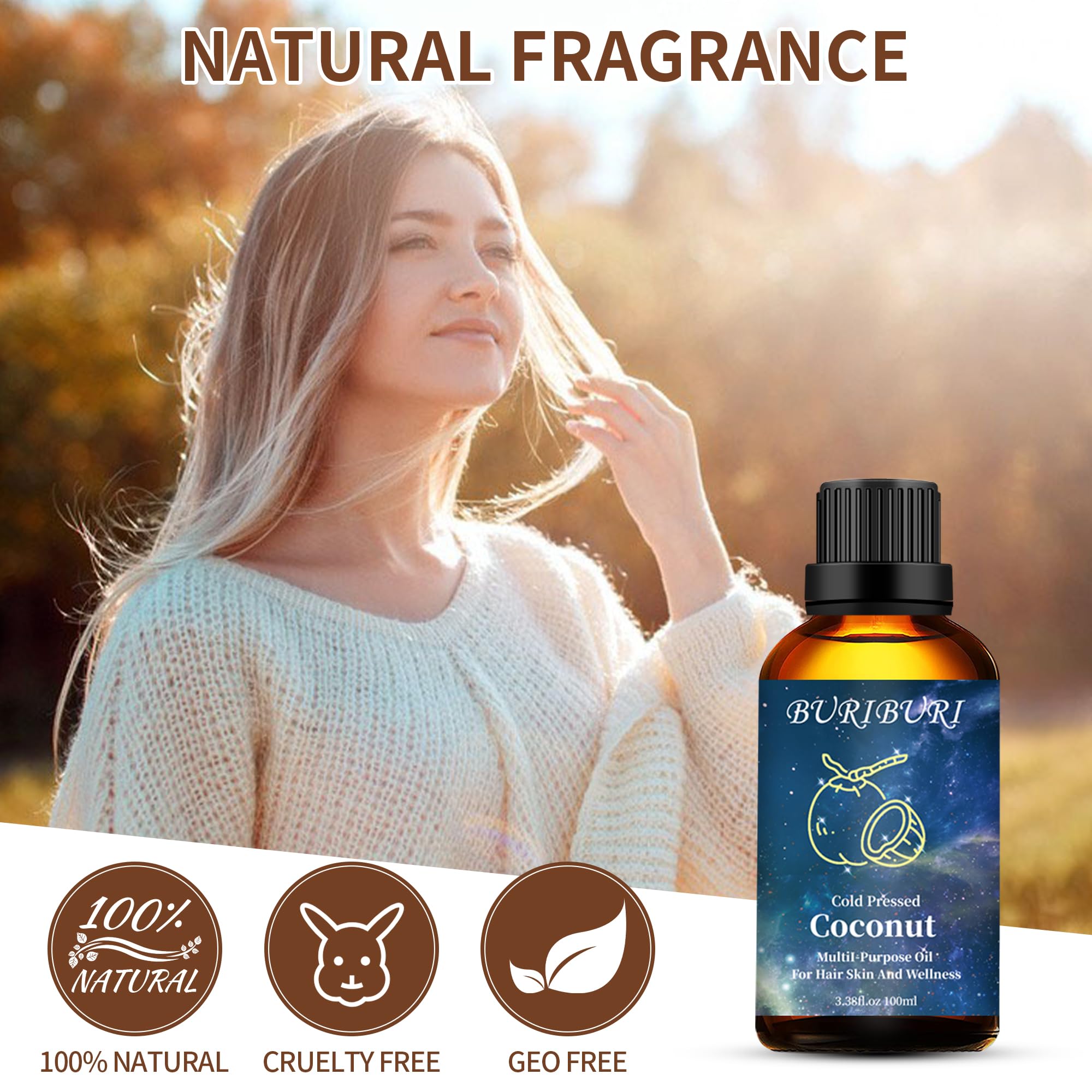 BURIBURI Coconut Essential Oil for candle making adds clean coconut aroma