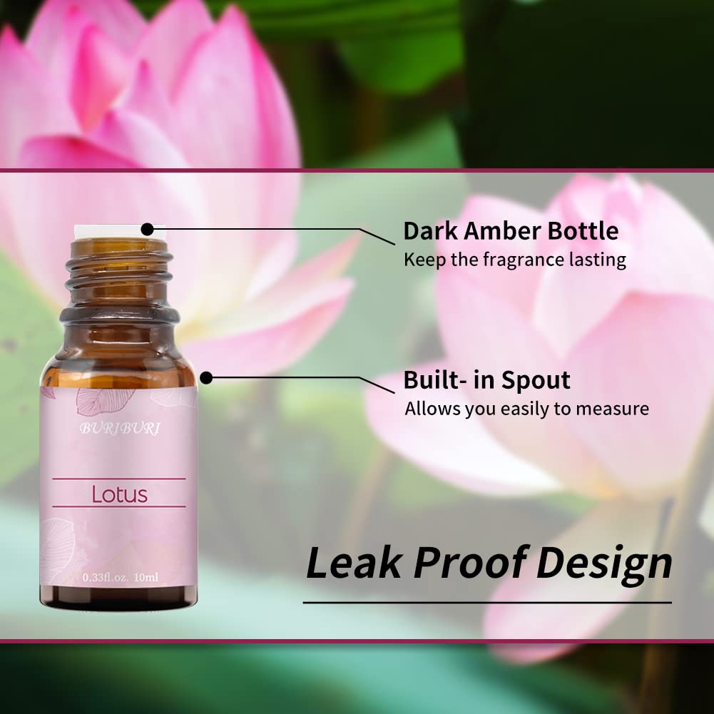 BURIBURI Lotus essential oil used in soap crafting with floral notes.