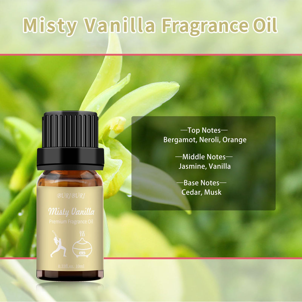 BURIBURI Misty Vanilla top notes with citrus sparkle for fresh homes