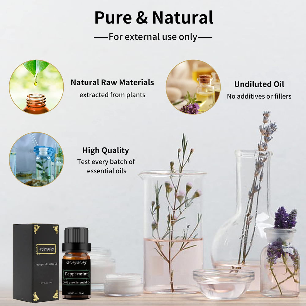 BURIBURI peppermint oil-blends sandalwood-lavender expands scent possibilities.