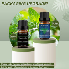 BURIBURI peppermint oil-diffuser aroma delivers refreshing, intense fragrance for rooms.
