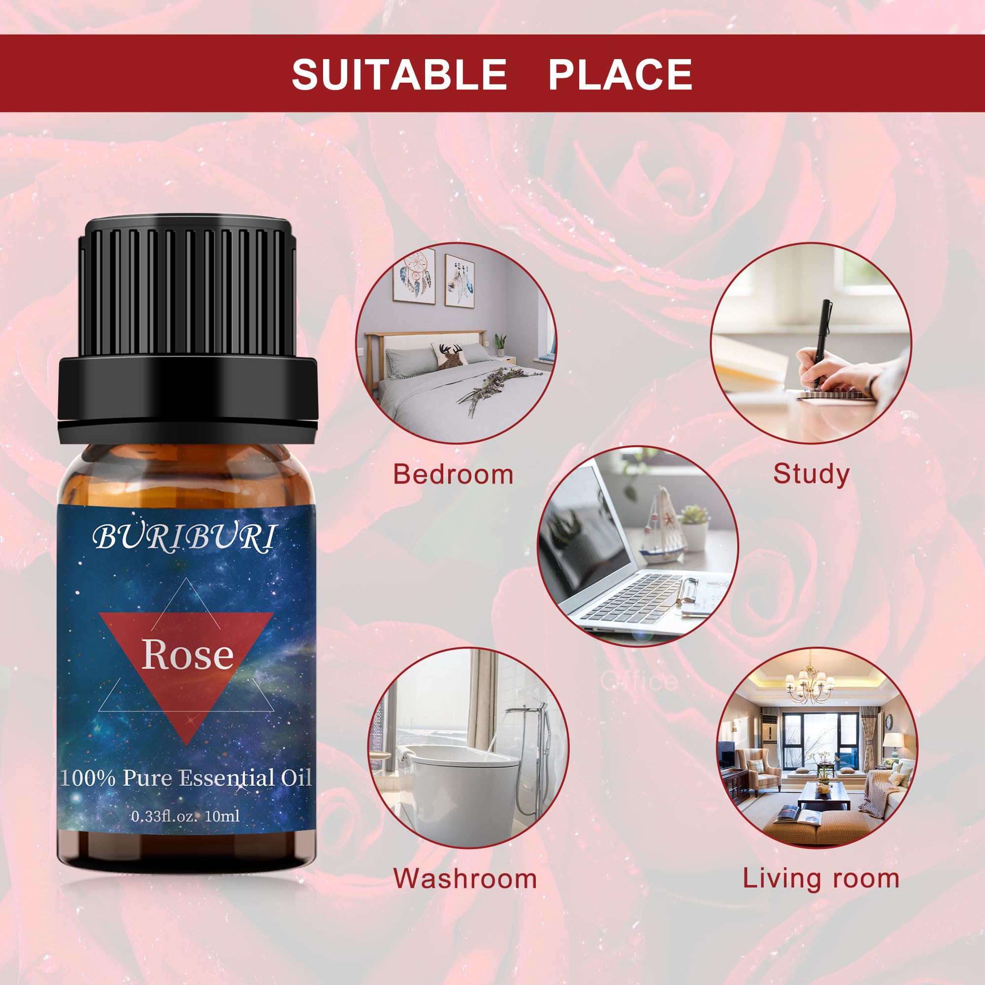 BURIBURI Rose oil blends safely into massage blends when properly diluted.