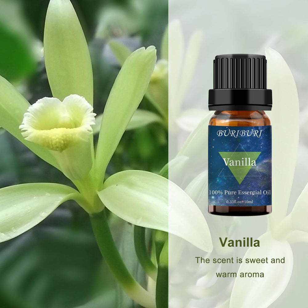 BURIBURI vanilla oil diffuser setup showing soothing aroma for home
