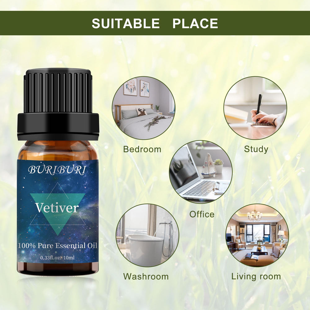 Vetiver roots image showing BURIBURI essential oil origin.