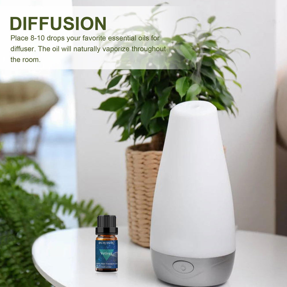 Amber bottle with label highlights undiluted oil for diffusers.