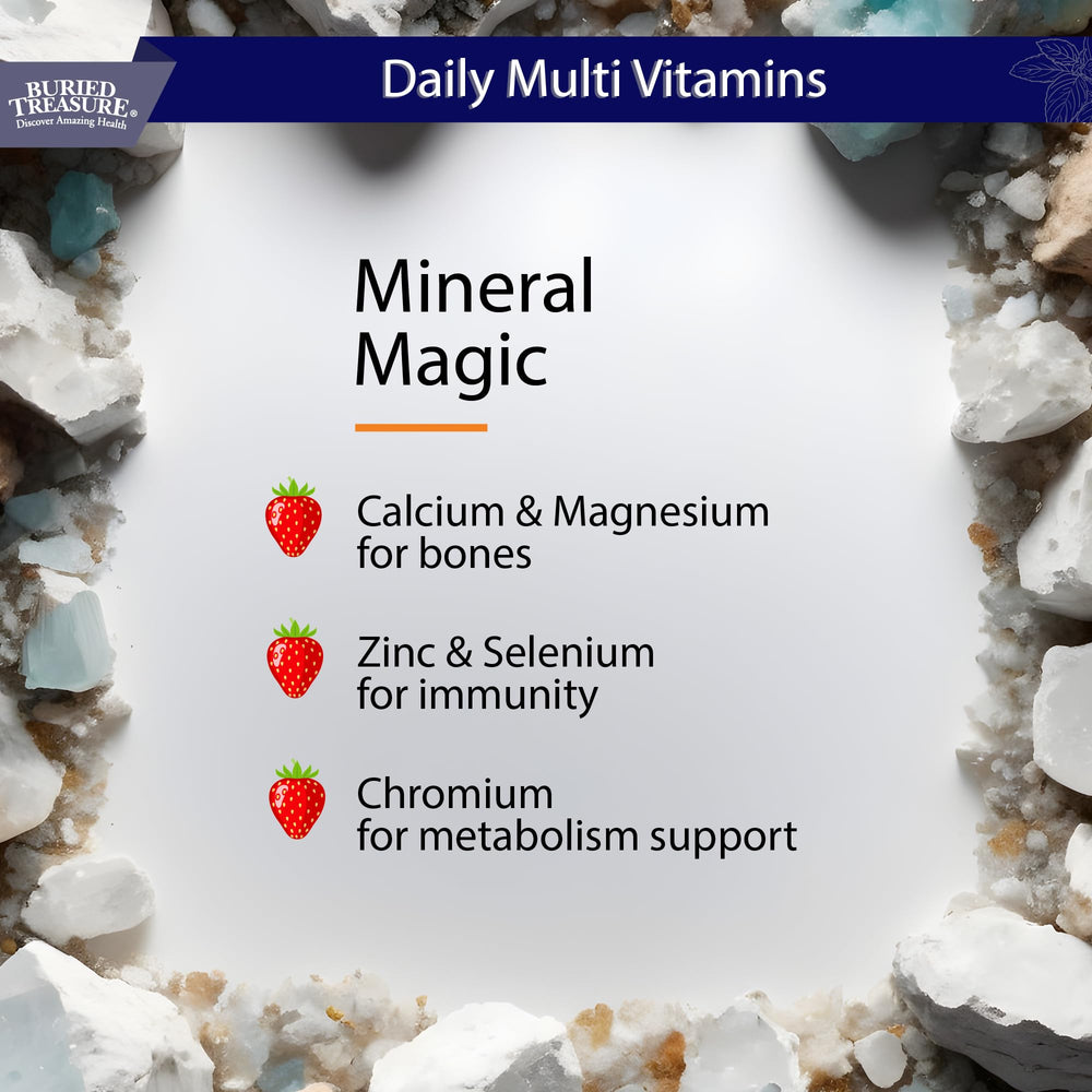 Buried Treasure Daily Nutrition label close-up guiding ingredient awareness and trust