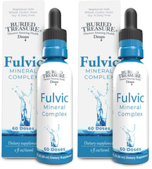 Buried Treasure Fulvic Mineral Drops bottle for daily hydration and mineral balance
