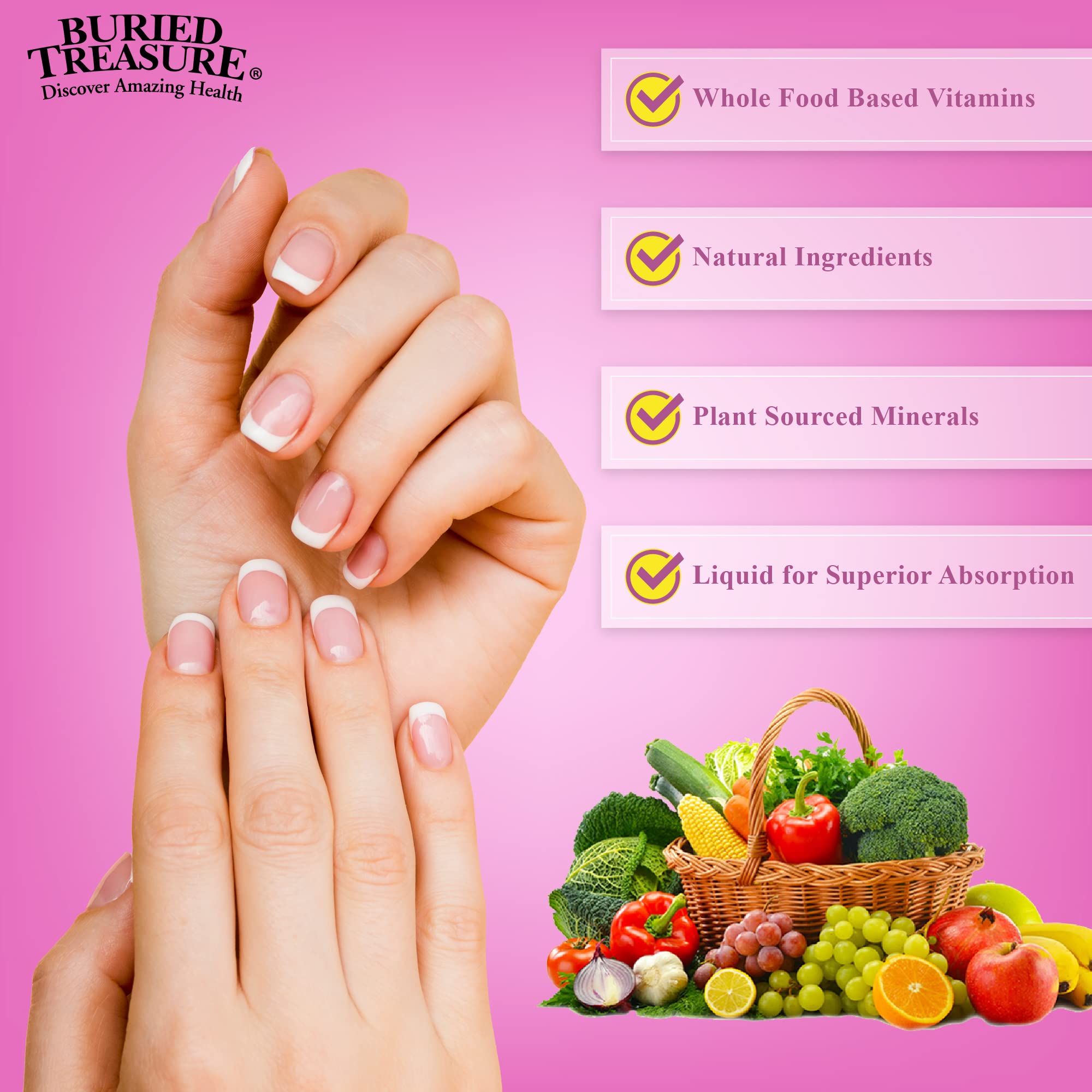 Buried Treasure liquid bottle closeup highlights potency and texture