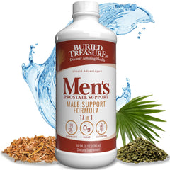 Buried Treasure Men's Prostate Complete bottle front for daily supplement use.