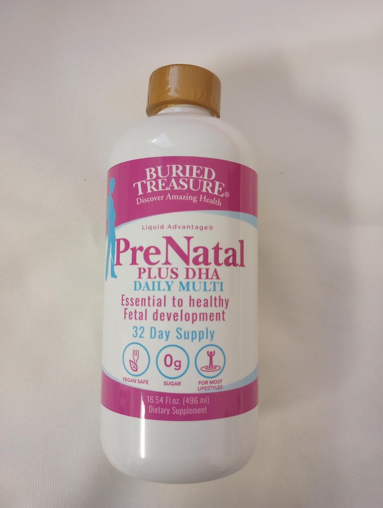 Buried Treasure Prenatal Plus DHA dropper close up for smooth pour