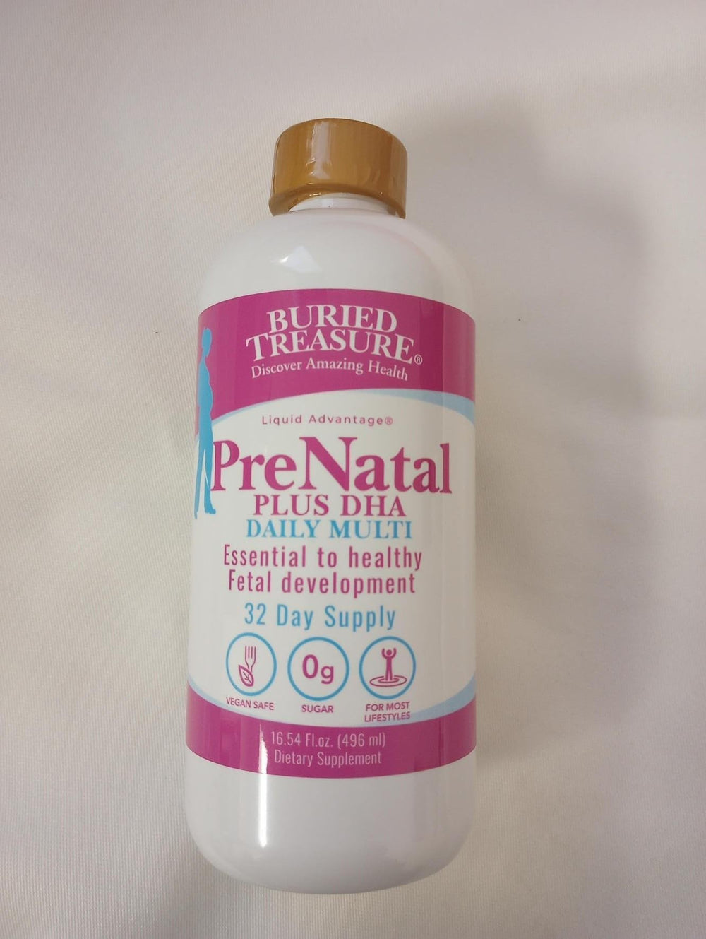 Buried Treasure Prenatal Plus DHA dropper close up for smooth pour