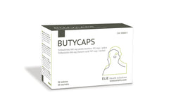 Butycaps Tributyrin granules in a non-chewable sachet for easy daily intake.