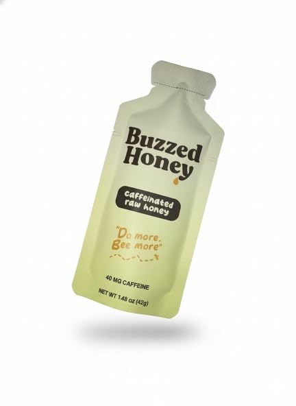 Buzzed Honey Go Pack box 12ct viewed for convenient workout energy