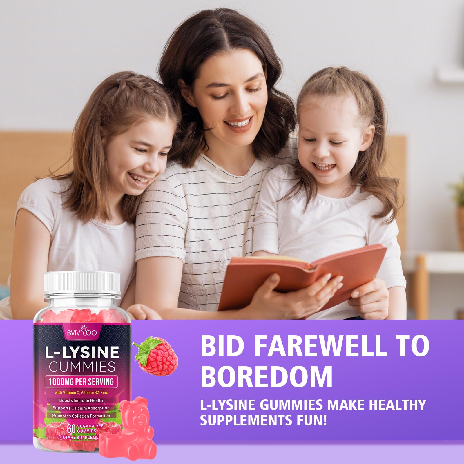 Third-party tested BVIVLOO L-Lysine for purity and potency.
