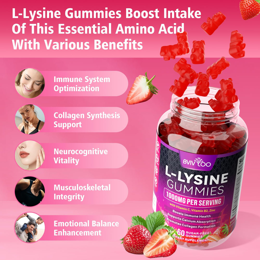 BVIVLOO L-Lysine Gummies third-party testing badge denotes purity and potency.