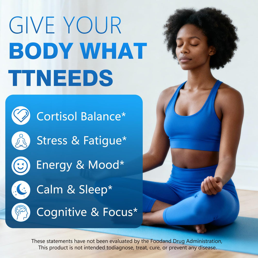 Bvlaue cortisol reducer capsules poured for stress relief and mood support
