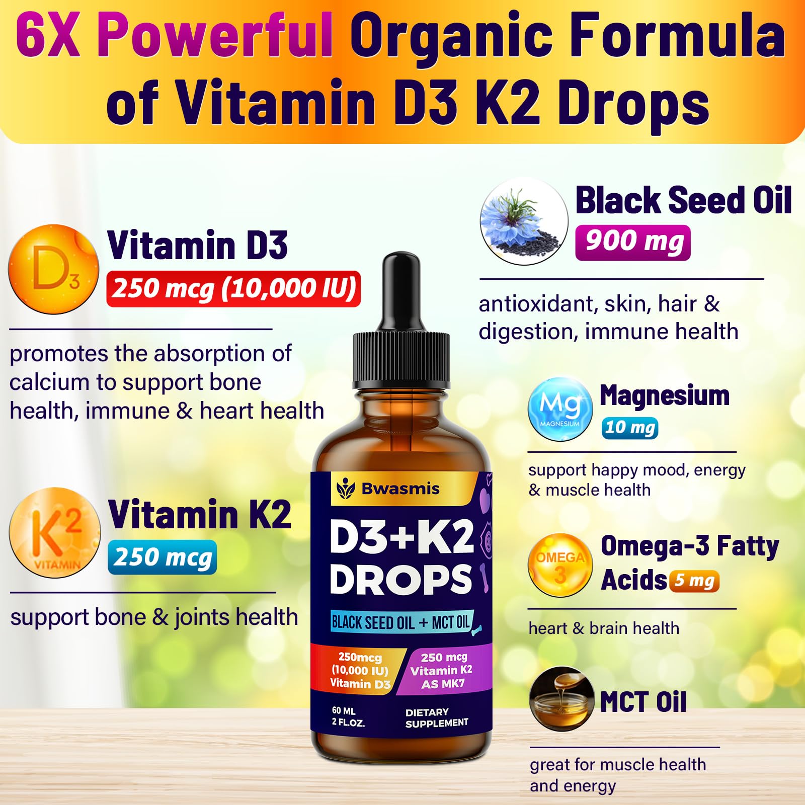 Bwasmis organic black seed oil ingredient in formula