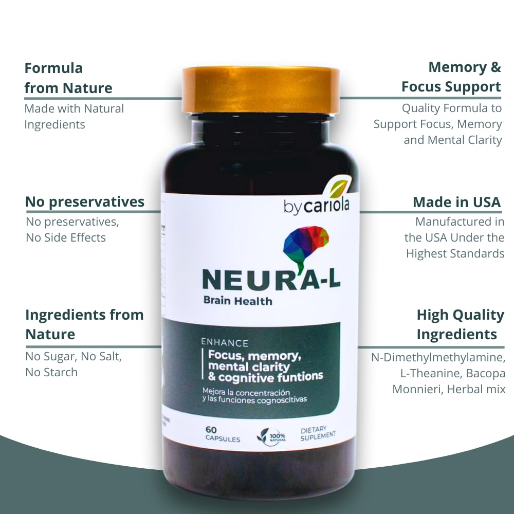 BY CARIOLA Neural-L Ashwagandha symbol highlighting adaptogenic balance.