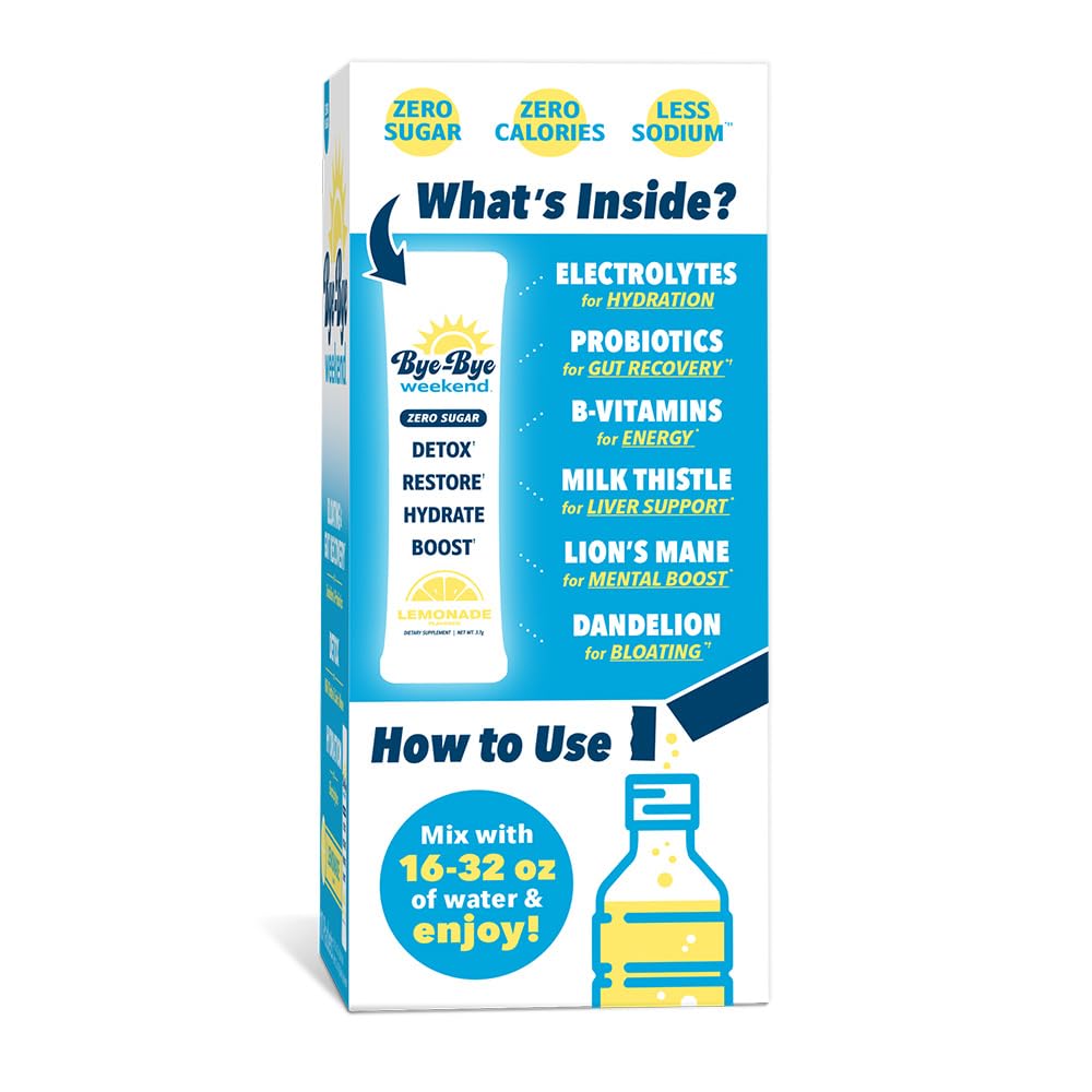 Bye-Bye Weekend zero sugar formula image communicates keto-friendly, dairy-free indulgence.