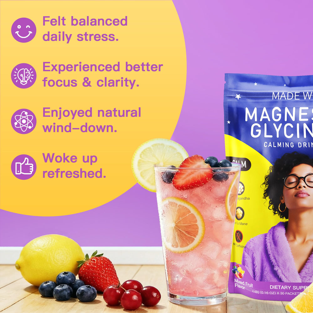 BYH Calm packaging close-up highlighting single-serve design.