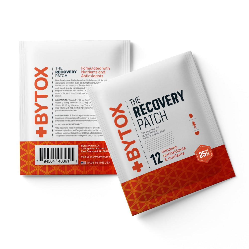 Bytox Recovery Patch packaging highlights USA-made manufacturing.
