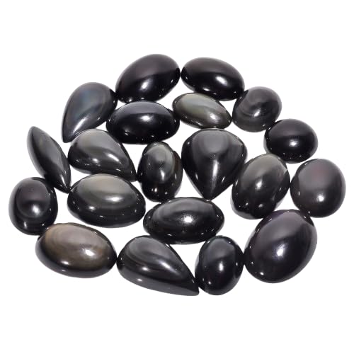 Cabochon Seller rainbow eye obsidian cabochon for unique DIY jewelry designs.