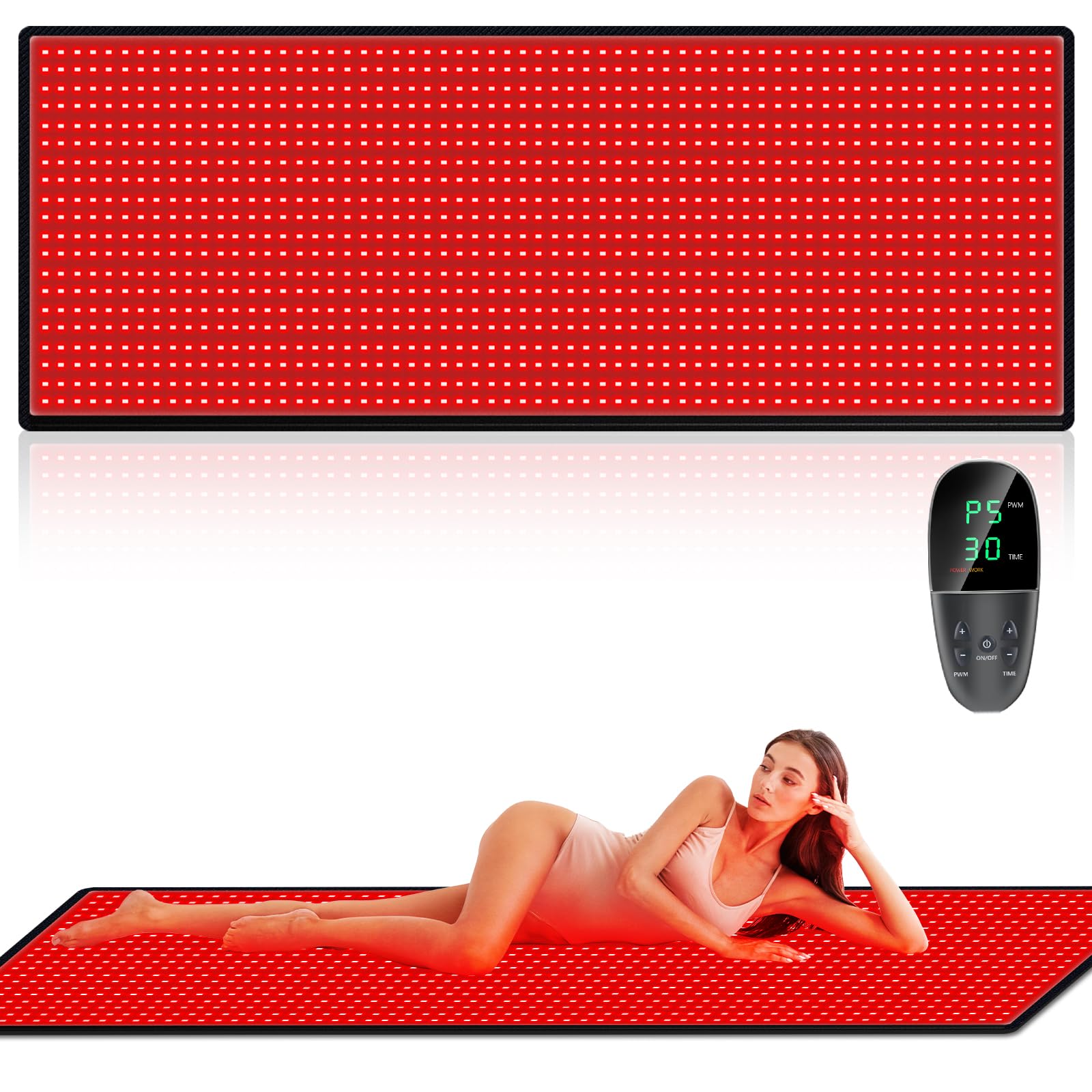 cabpay full-body red light therapy pad delivers enveloping warmth and comfort.