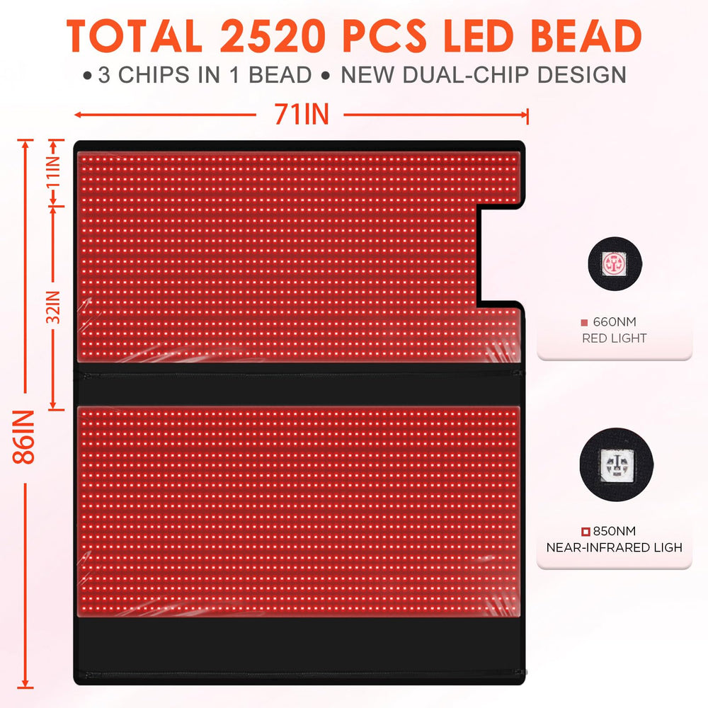 cabpay red light therapy pad detachable mats enable versatile care for back, joints, and legs.