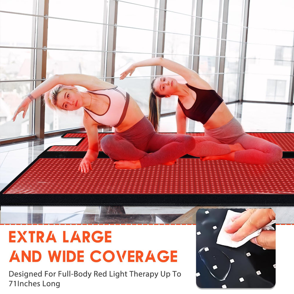 cabpay red light therapy pad dual-mat design for flat layouts or cocoon-style sessions.
