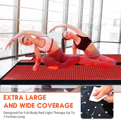 cabpay red light therapy pad dual-mat design for flat layouts or cocoon-style sessions.