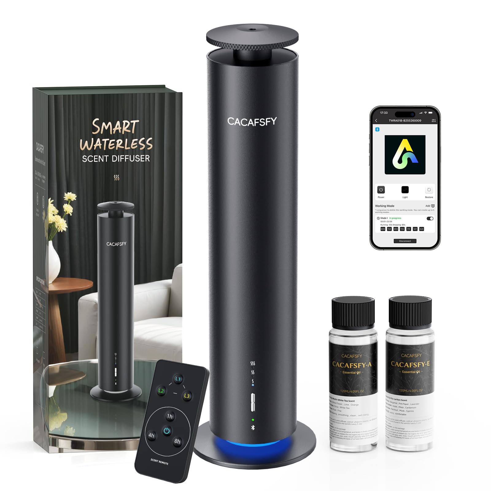 CACAFSFY waterless diffuser front view for home and hotel environments.
