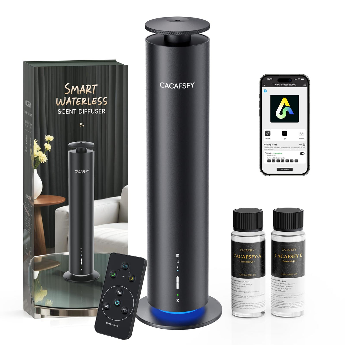CACAFSFY waterless diffuser front view for home and hotel environments.