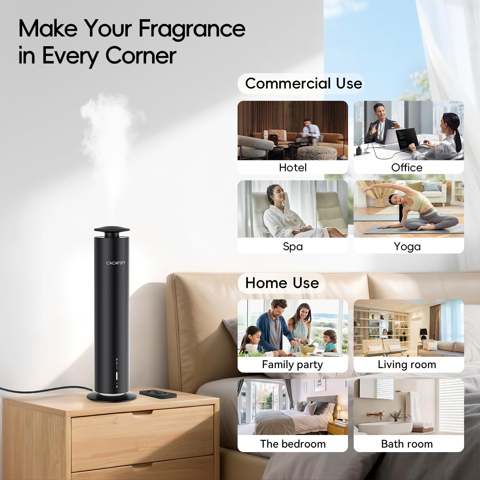 CACAFSFY waterless diffuser USB-C power for easy portability