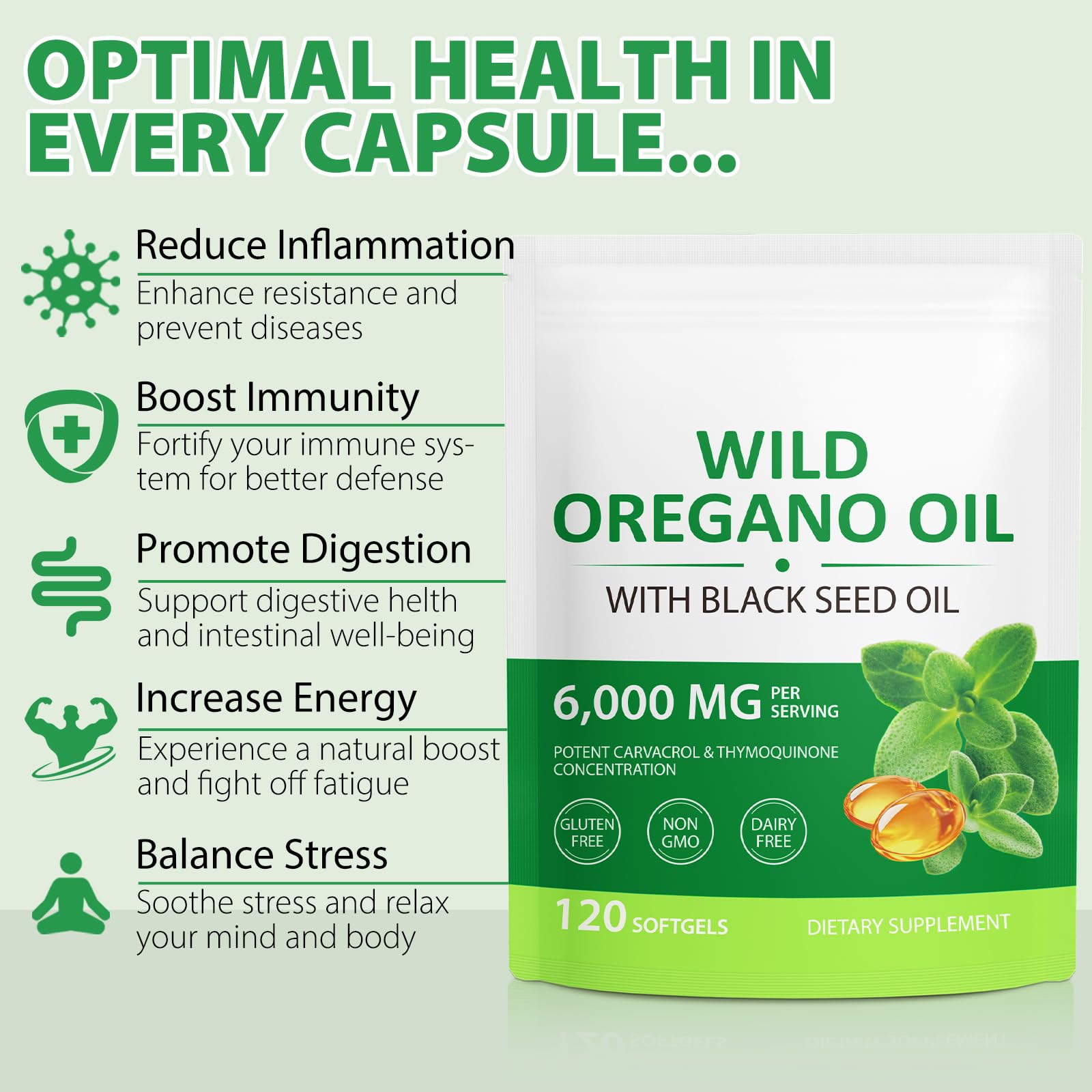 Cacukn oregano oil capsules, easy daily wellness routine.