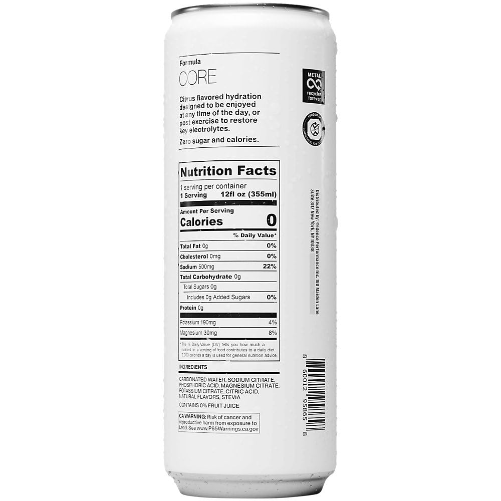 Cadence Electrolyte Drink Citrus glass captures refreshing hydration with zero sugar and caffeine.