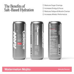 Cadence Electrolyte Watermelon Mojito packaging highlights vegan and keto-friendly hydration