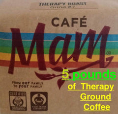 Café Mam Enema Orgánico 5 Libras en empaque, opción práctica para casa.