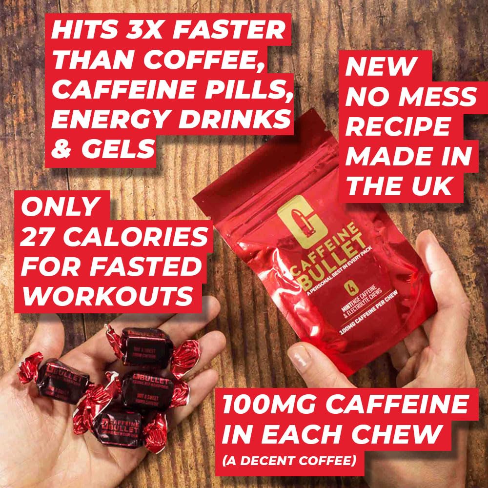 Preparing to take Caffeine Bullet before a workout for a boost.