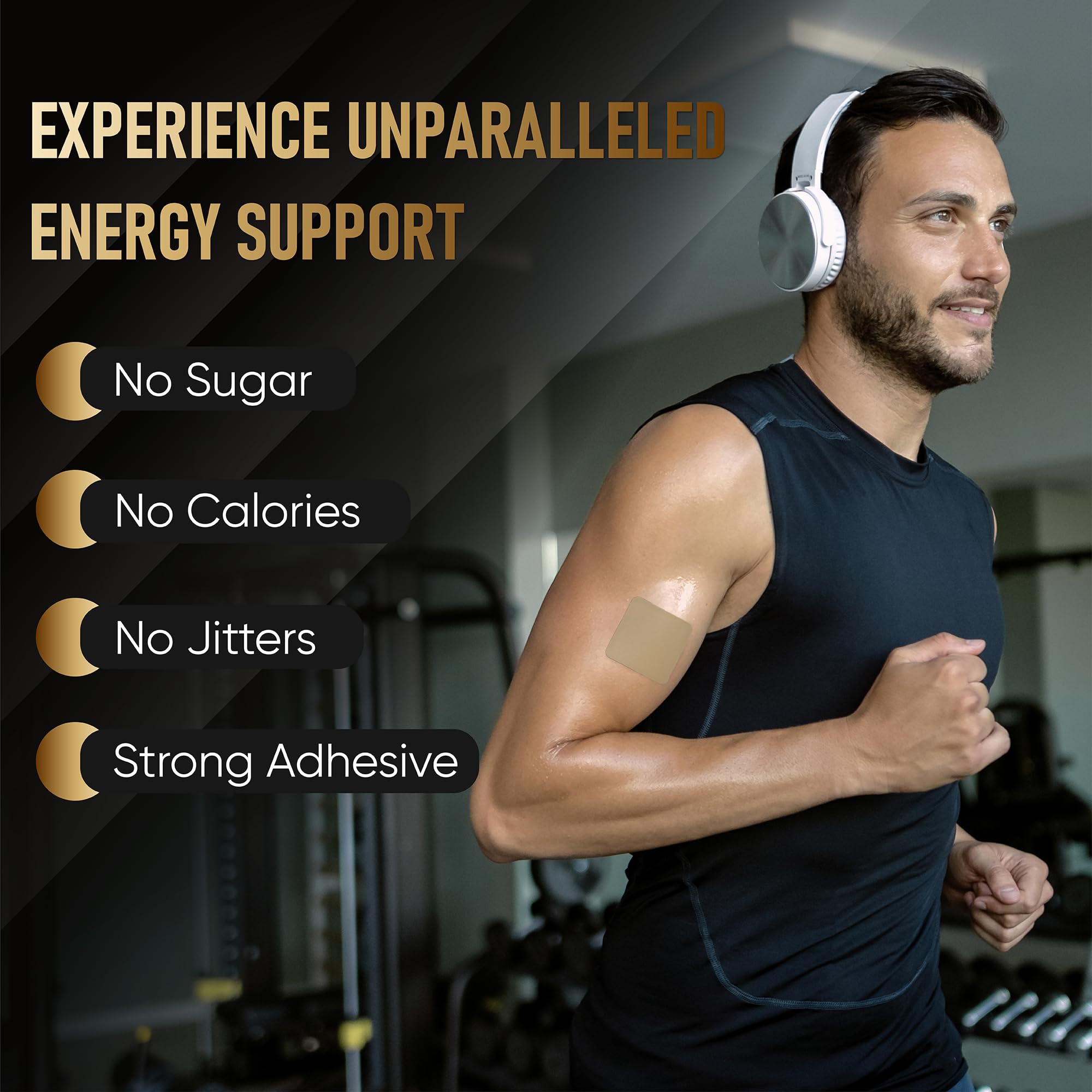 CAFFEINE PATCH 100mg user during workout.