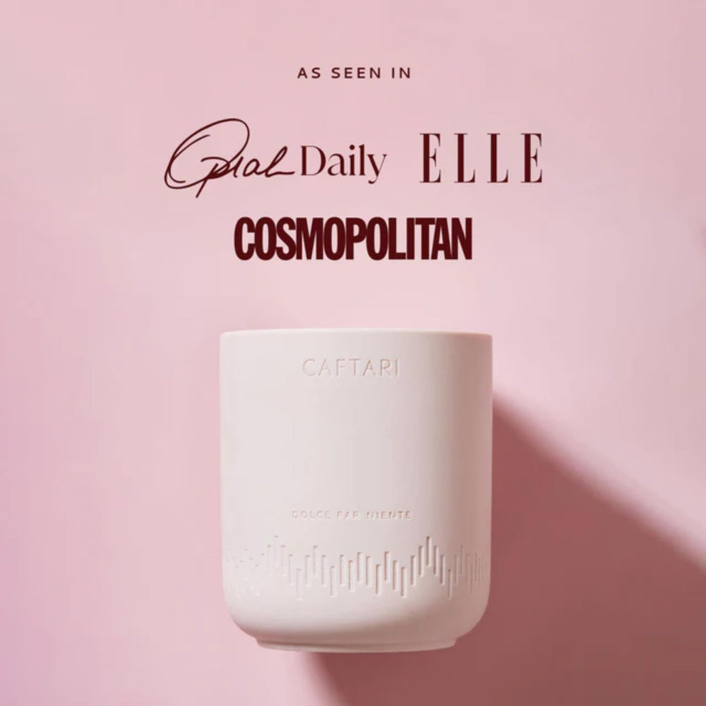 Caftari candle provides up to 60 hours of fragrance diffusion
