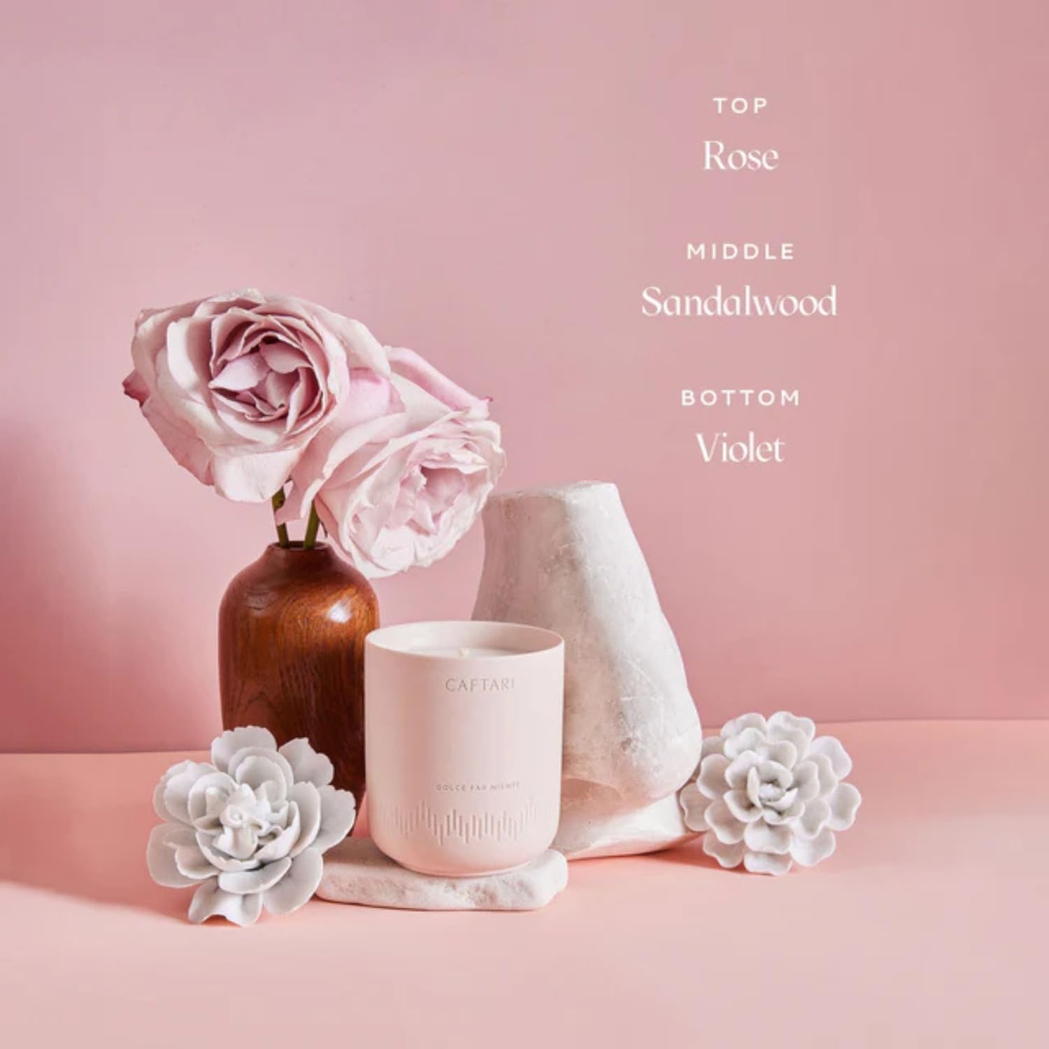 Caftari ceramic vessel candle doubles as a stylish décor piece
