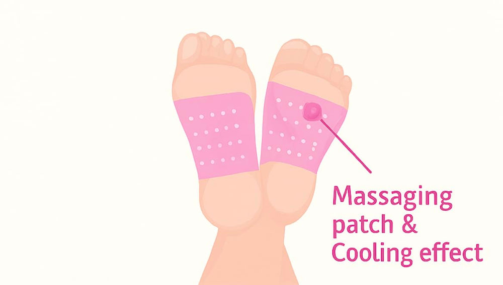 Caincosmetic acupressure patch close-up showing raised nodes for relaxation
