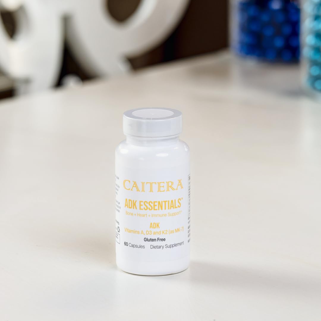 Caitera ADK Essentials cap closeup highlighting vegan capsules for daily wellness.