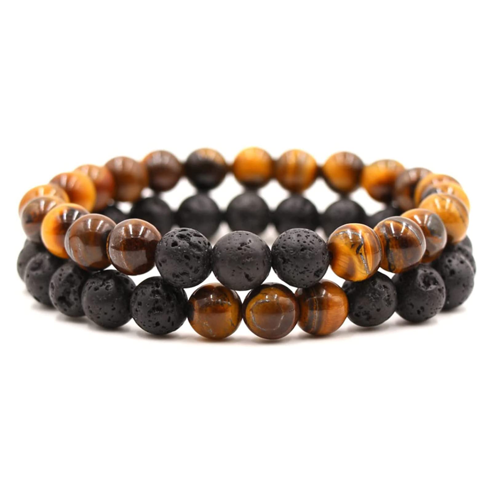 Caiyao lava rock diffuser bracelet in yellow for aromatherapy on the go